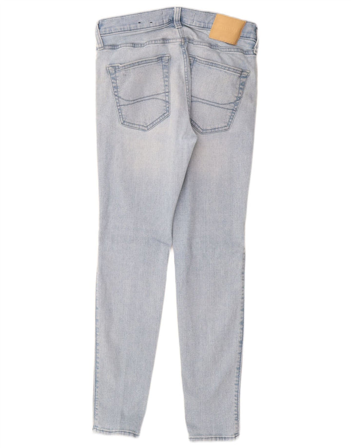 HOLLISTER Herre Super Skinny Jeans W31 L30 Blå Bomuld