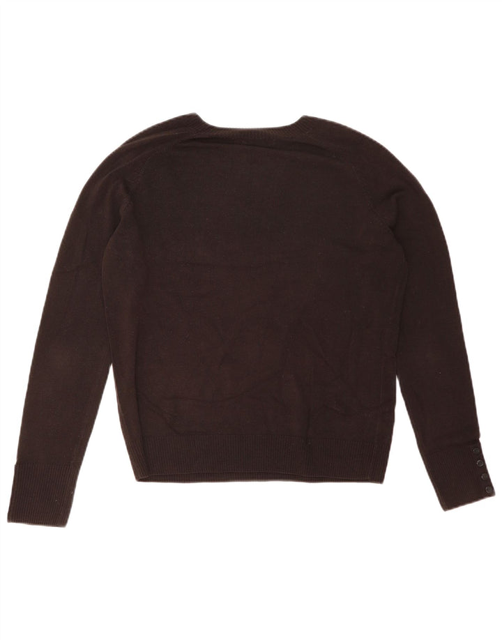 Marks & Spencer Dame Boat Neck Jumper Sweater UK 12 Medium Black