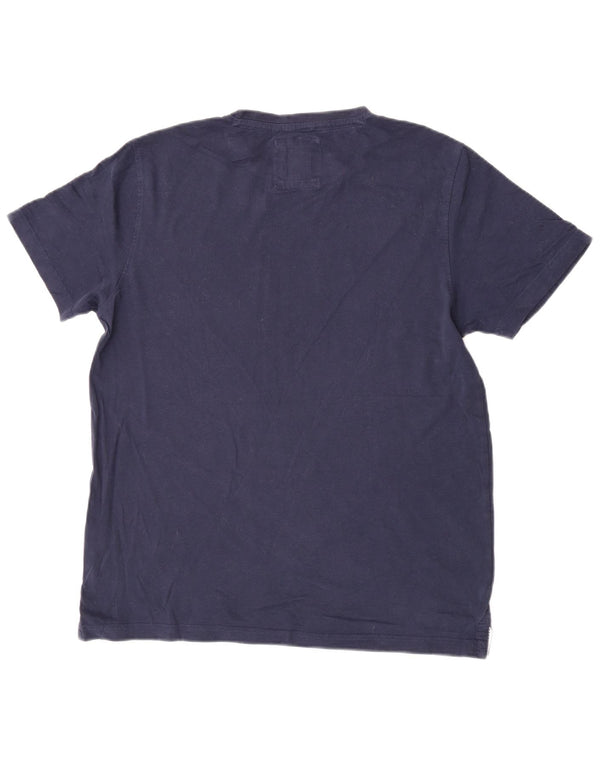 Besætningstøj Herre T-shirt Top Medium Marineblå Bomuld