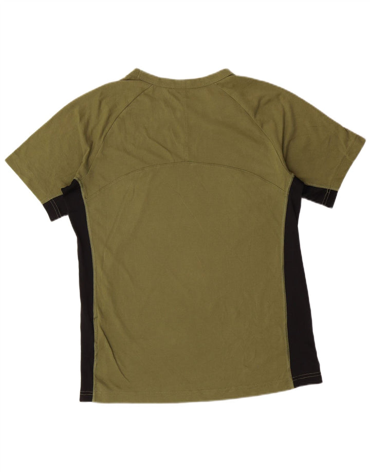 CHAMPION Mens T-Shirt Top Medium Khaki Colourblock Polyester