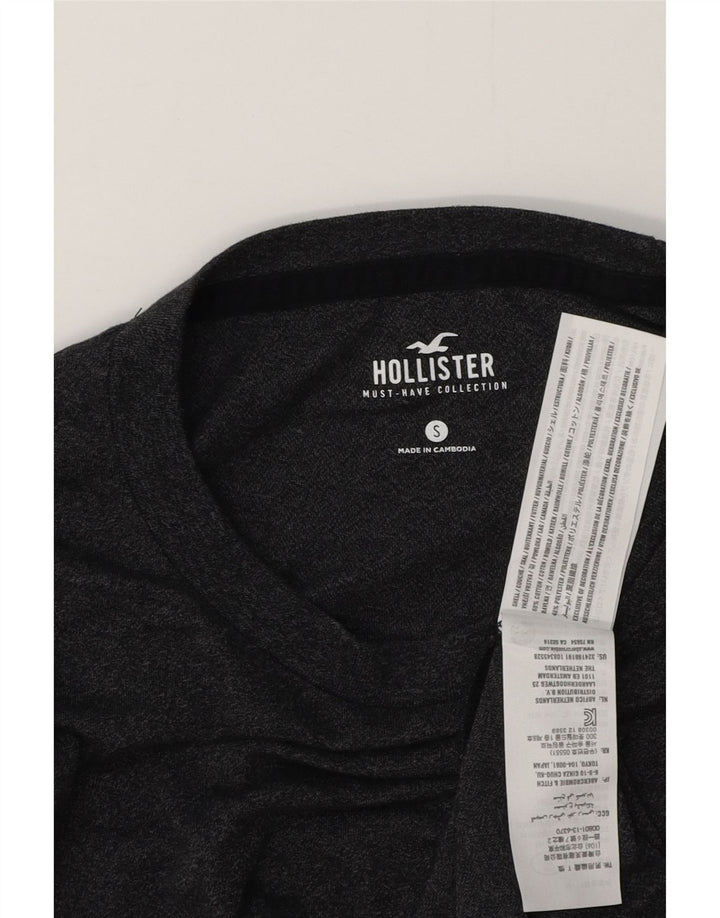 HOLLISTER Herre T-Shirt Top Lille Grå Bomuld