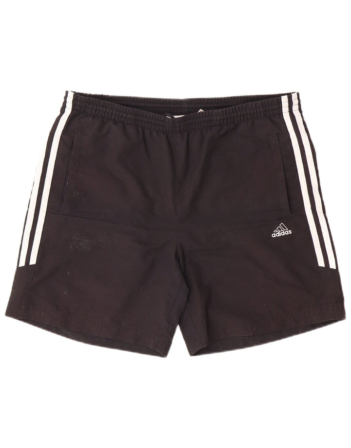 ADIDAS Boys Sport Shorts 13-14 Years  Black Polyester
