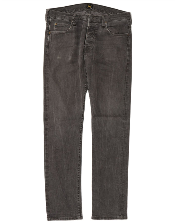 Lee Mens Powell Slim Jeans W33 L34 Grå Bomuld
