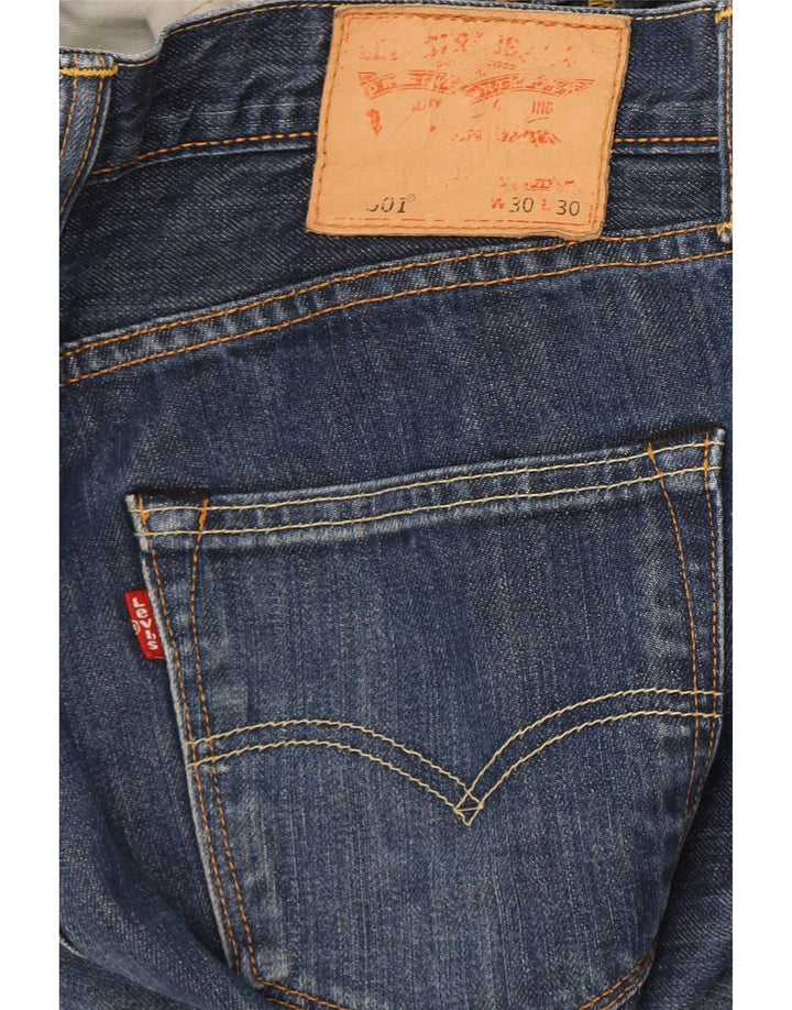 Levi's Herre 501 Straight Jeans W30 L30 Marineblå Bomuld