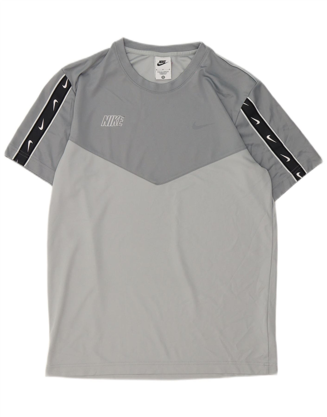 Nike grafisk T-shirt top mellem grå polyester til mænd
