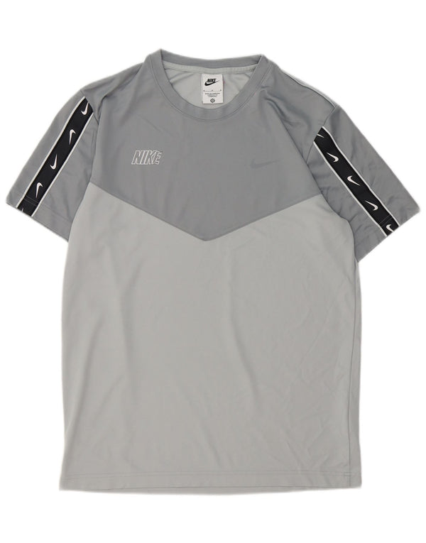 Nike grafisk T-shirt top mellem grå polyester til mænd