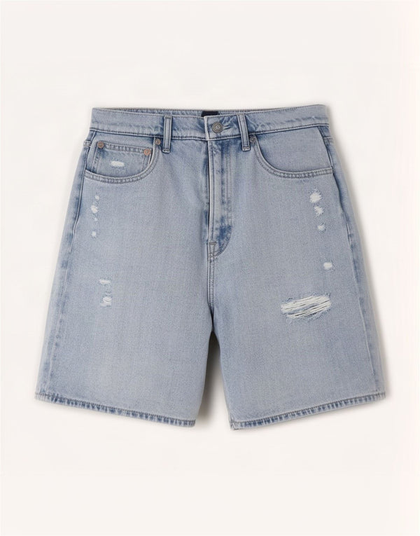 Gap Womens Distressed Denim Shorts Medium W28 Blå Bomuld