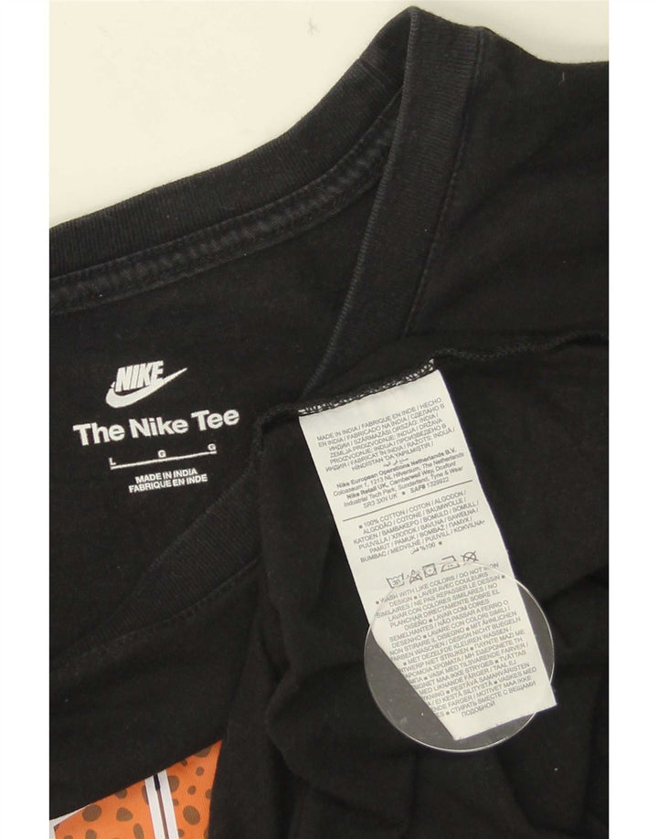 Nike grafisk T-shirt top til mænd, stor sort bomuld