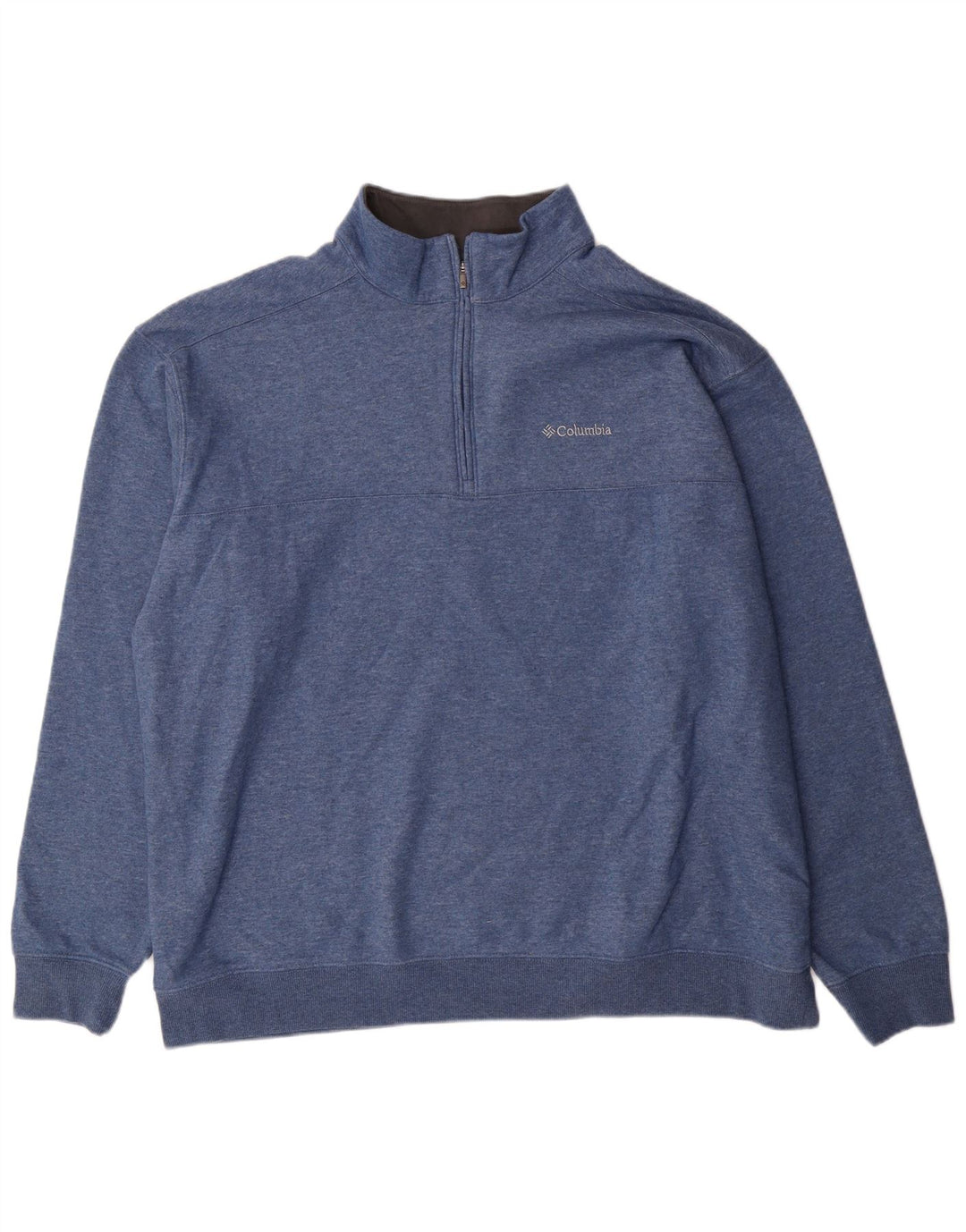 Columbia Sweatshirt med lynlås til mænd 2XL blå bomuld