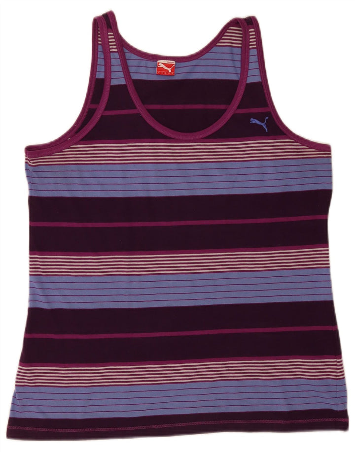 Puma Damevest Top UK 16 Stor Multifarvet Stribet Polyester Sports