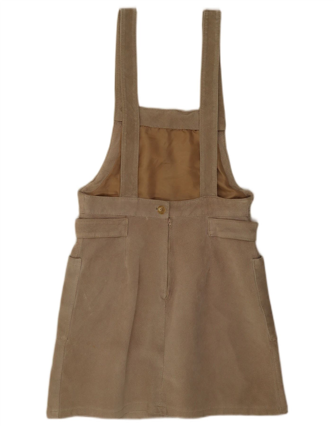 Vintage Dame Ruskind Pinafore Skirt W28 Medium Beige