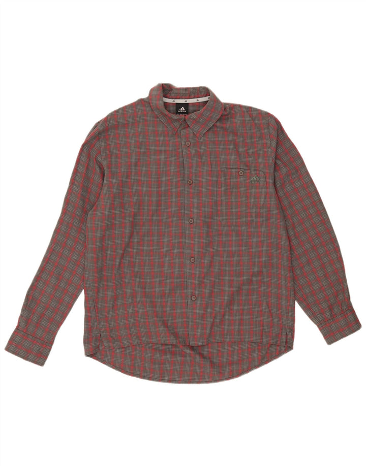 Adidas Flanelskjorte til mænd, mellemgrå