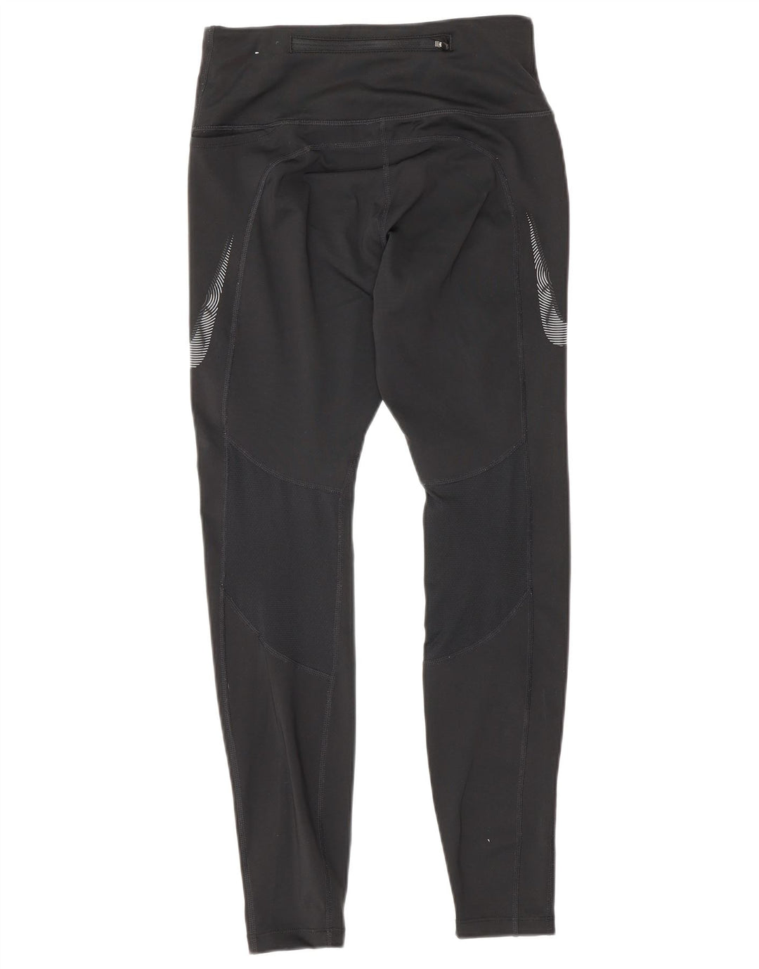 Nike Dame Dri Fit Leggings UK 8 Small Black Colourblock Polyester