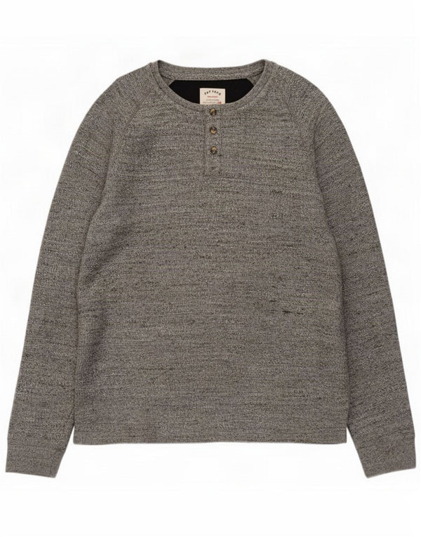 Fat Face Herre Boat Neck sweater 2XL Grå Flecked Bomuld
