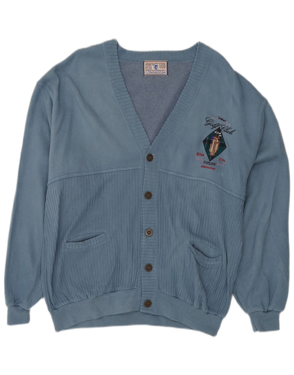 Gymnasium Herre Loose Fit Cardigan Sweater Medium Blå Akryl