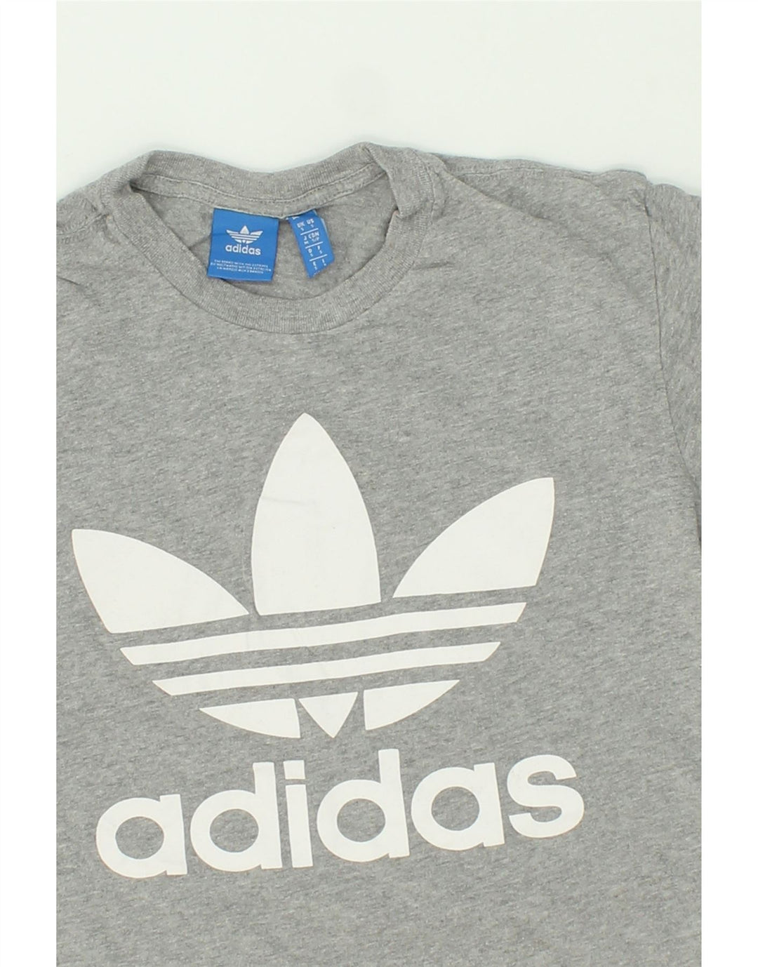 ADIDAS Mens Graphic T-Shirt Top Small Grey Cotton Vintage Adidas and Second-Hand Adidas from Messina Hembry 