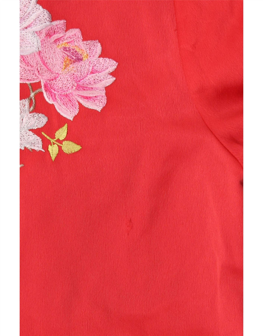 Ted Baker Womens Bomber Jacket UK 12 Medium Red Floral Polyester