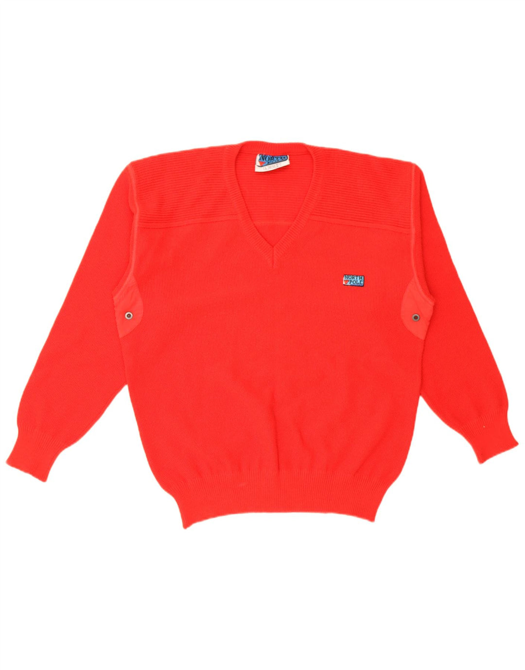 North Pole Herre V-hals sweater Stor rød uld