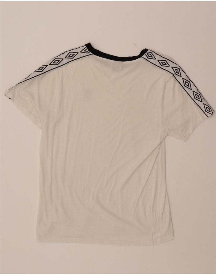 UMBRO Grafisk T-shirt top til kvinder UK 16 Stor hvid bomuld