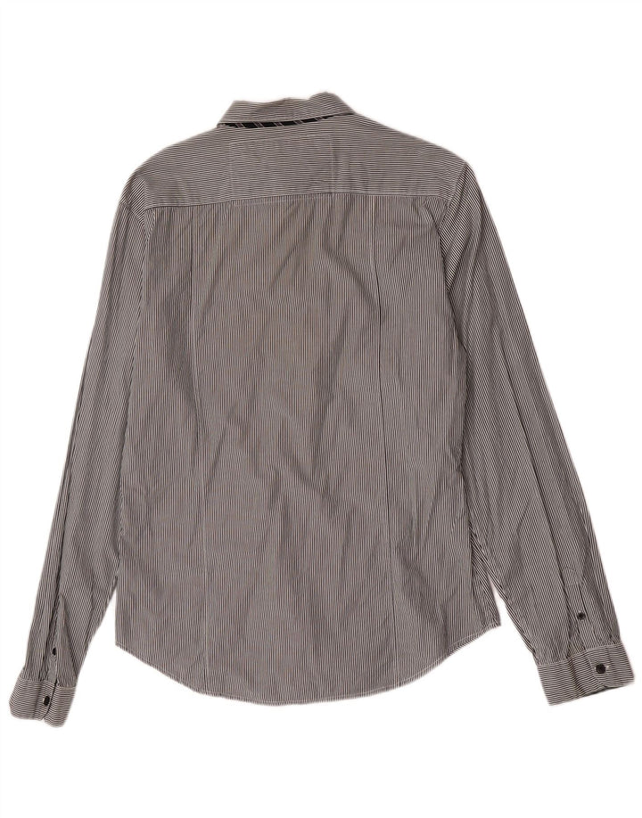 Guess Herre Classic Fit skjorte Stor grå stribet bomuld