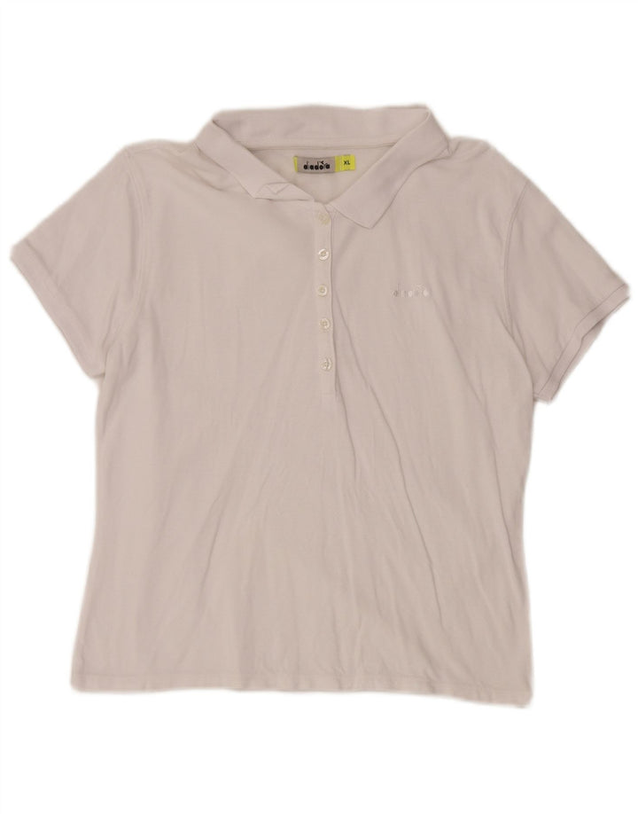 Diadora Dame Polo Shirt UK 18 XL Hvid