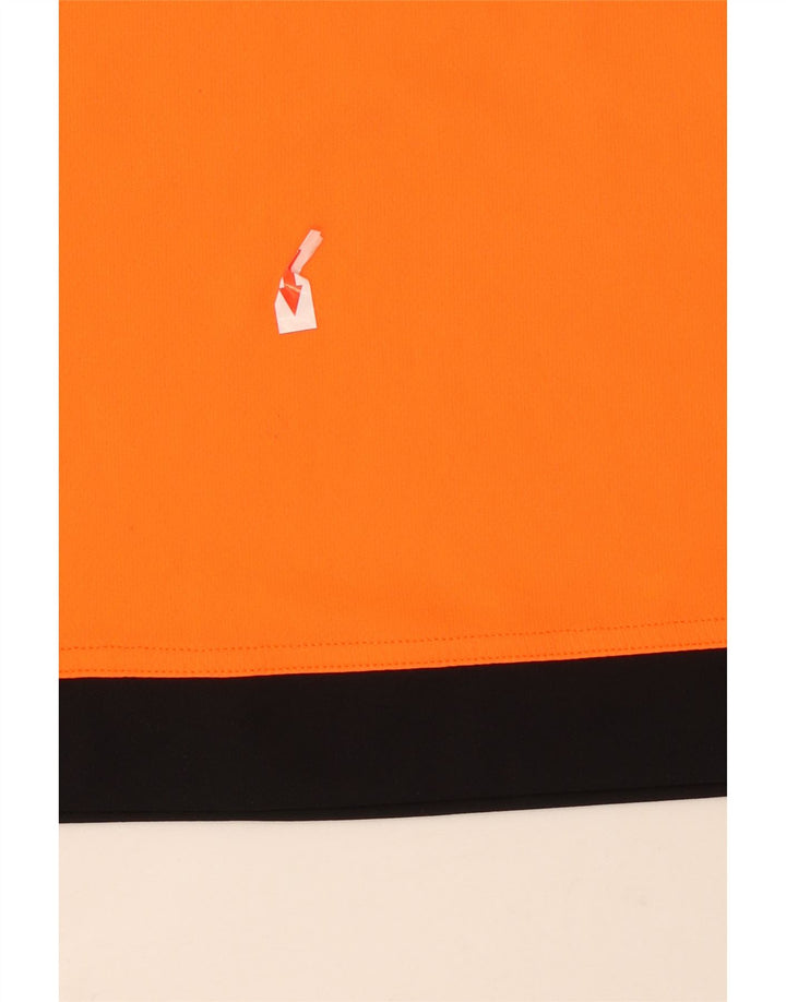 Adidas Herre Climalite T-Shirt Top Medium Orange Colourblock