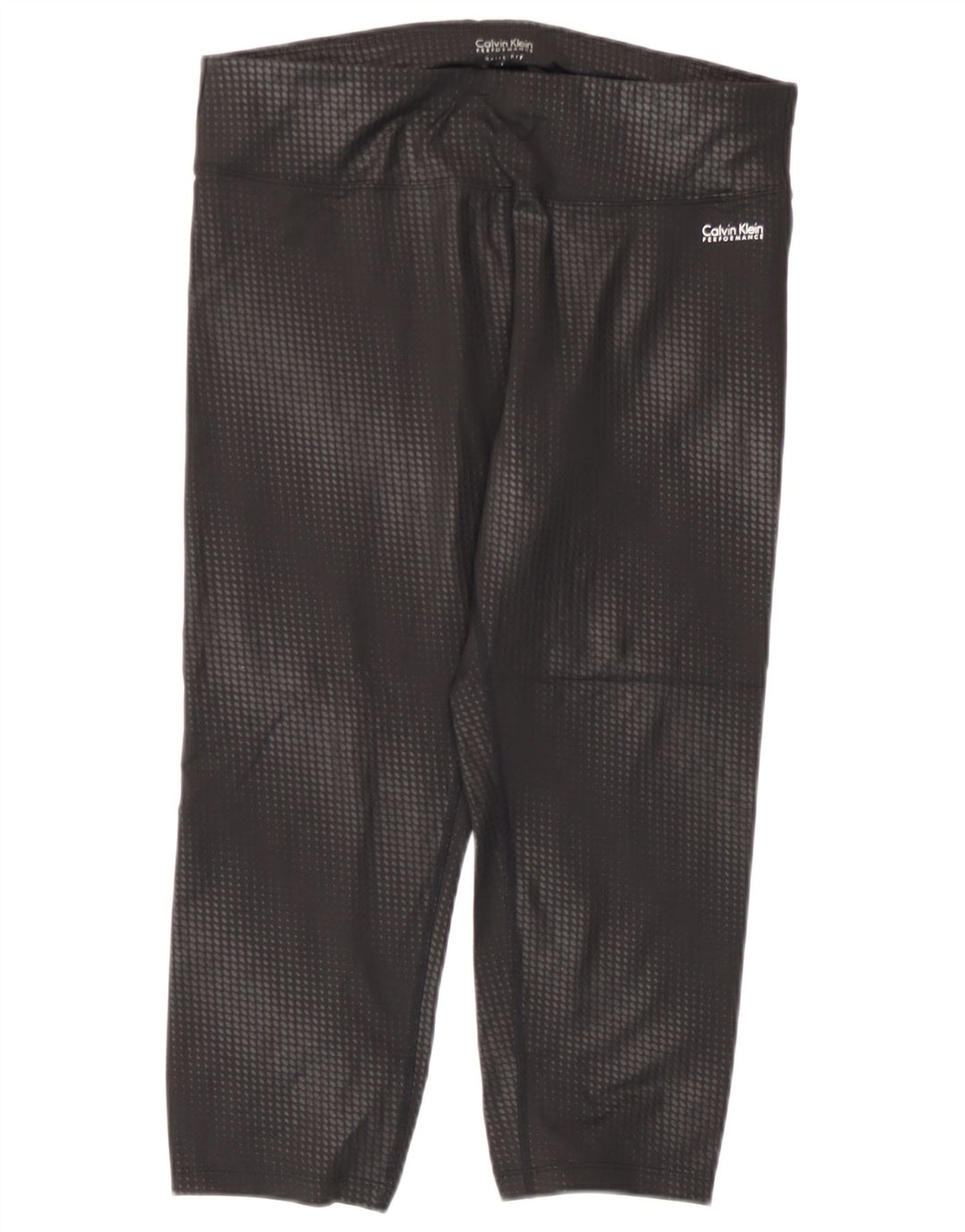 Calvin Klein Womens Performance Capri Leggings UK 14 Large Black Geometric