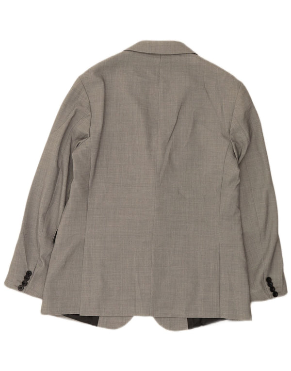 Zara Herre 2-knaps blazerjakke EU 50 Medium Grå Polyester