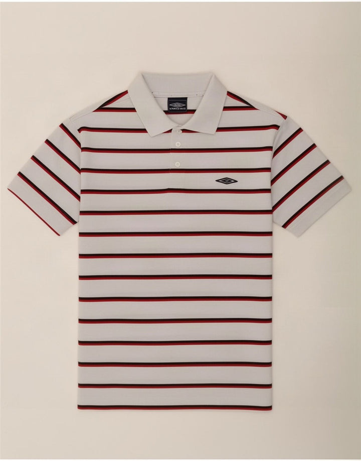 Umbro Poloskjorte til mænd Stor hvid stribet polyester