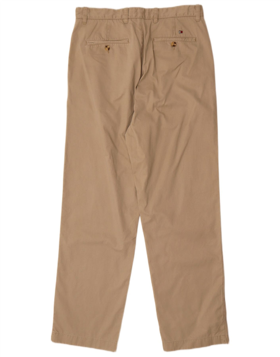 TOMMY HILFIGER Straight Chino-bukser til mænd W33 L32 Beige Bomuld