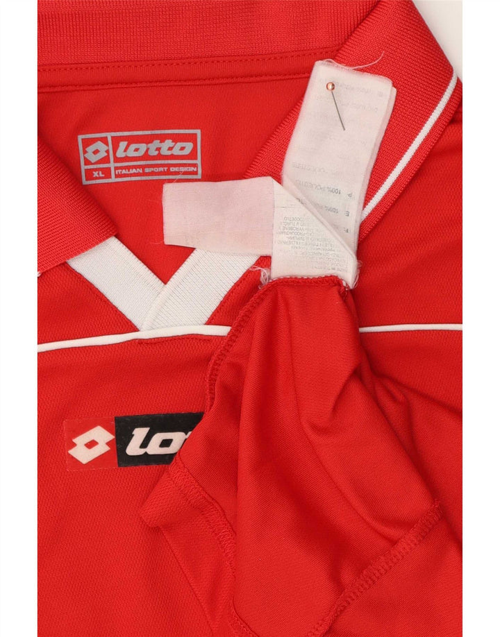 Lotto Herre Grafisk Polo Shirt XL Rød Colourblock Polyester