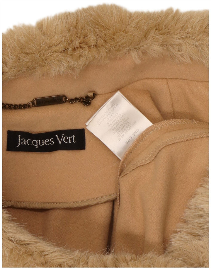 Jacques Vert Dame Poncho Coat One Size Beige Uld