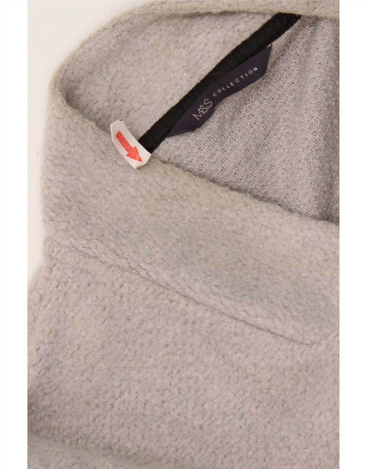 Marks & Spencer Womens Open Overcoat UK 20 2XL Grå Colourblock Polyester