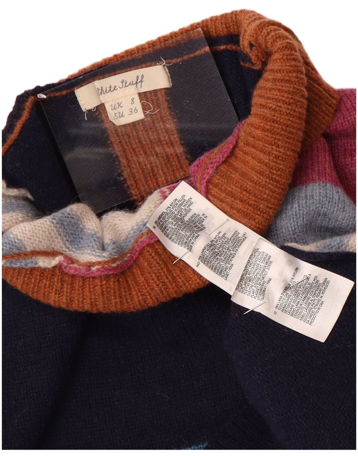 WHITE STUFF Dame Turtle Neck Jumper Sweater UK 8 Small Multicolored