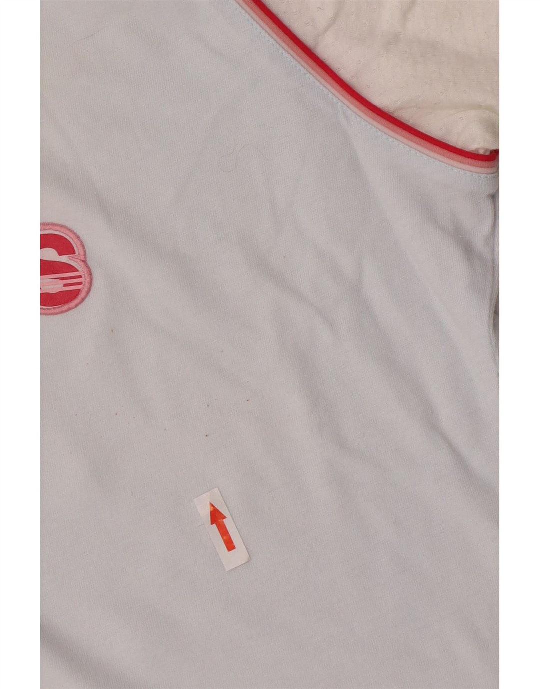 Adidas Dame Grafisk T-Shirt Top UK 14 Medium Blue Colourblock Bomuld