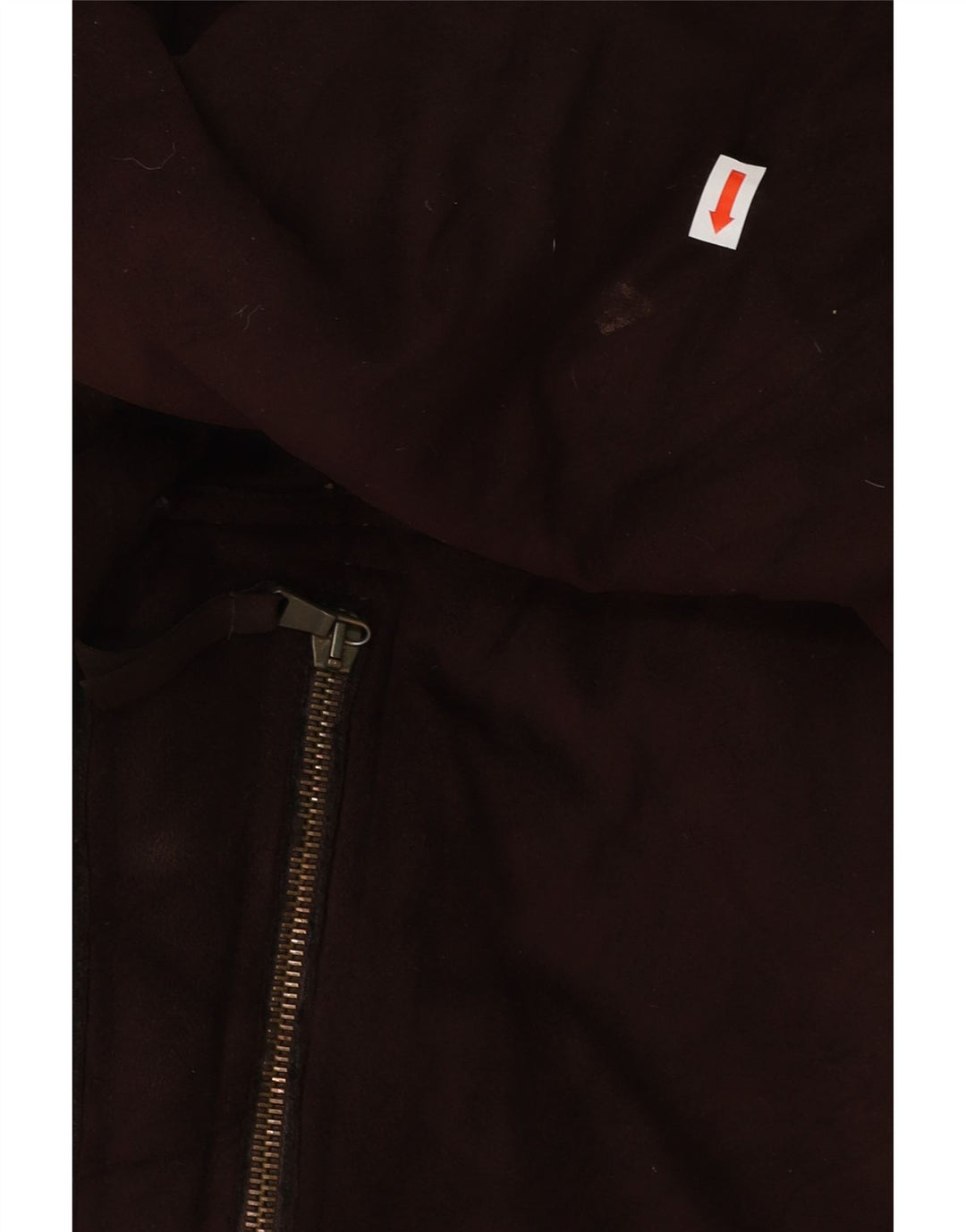 BENETTON Sherpajakke til kvinder UK 14 Medium Brun Akryl