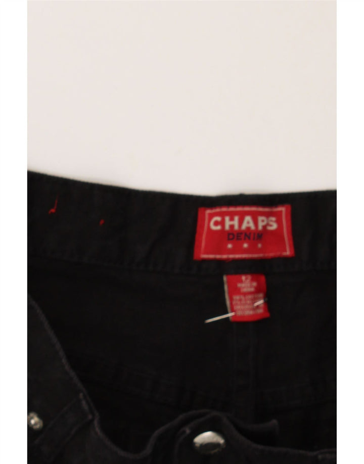 CHAPS Womens Straight Jeans US 12 Large W32 L33 Black Vintage Chaps and Second-Hand Chaps from Messina Hembry 