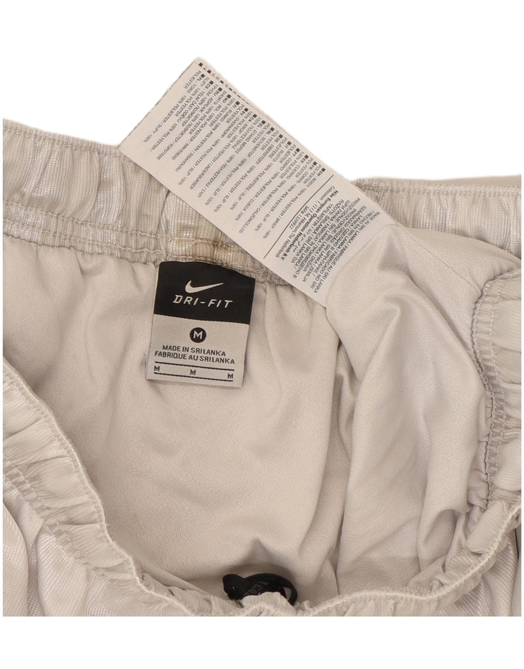 Nike Herre Dri Fit sportsshorts Medium hvid stribet polyester
