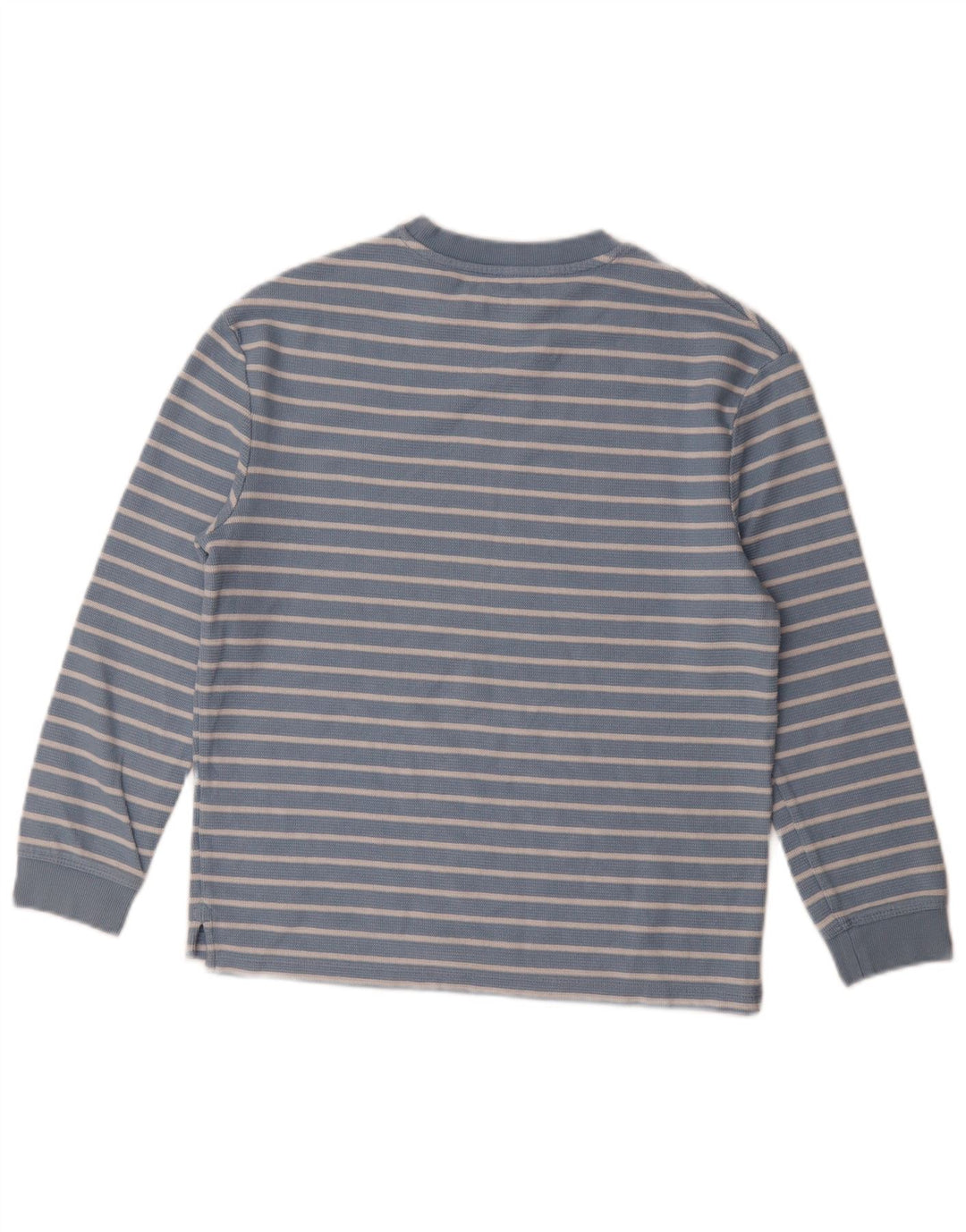 Marks & Spencer Boys Top Langærmet 11-12 år Blå Stribet Bomuld