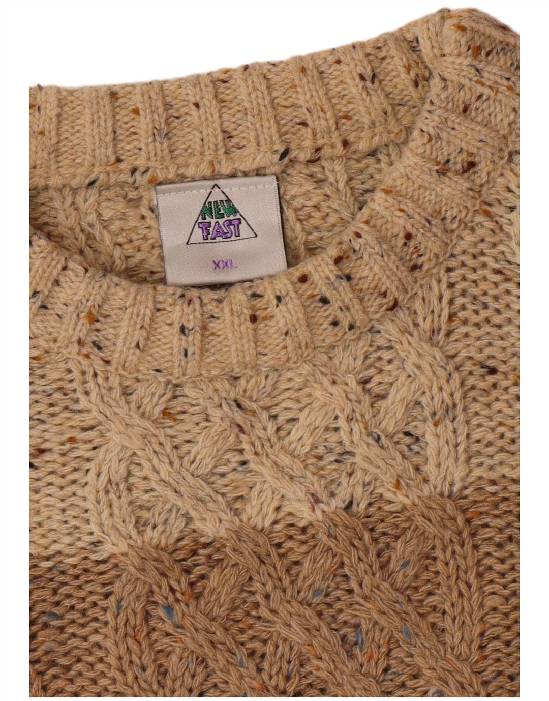 NY HURTIGT Herre Crew Neck Jumper Sweater 2XL Flerfarvet Colourblock