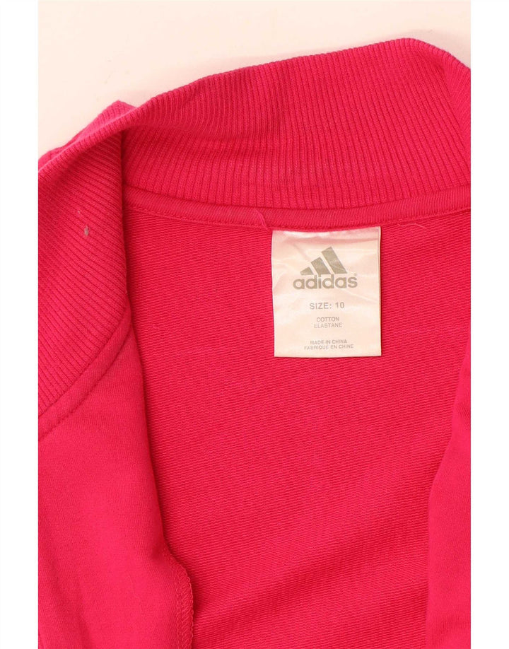 Adidas træningsdragt topjakke til kvinder UK 10 Small Pink Bomuld