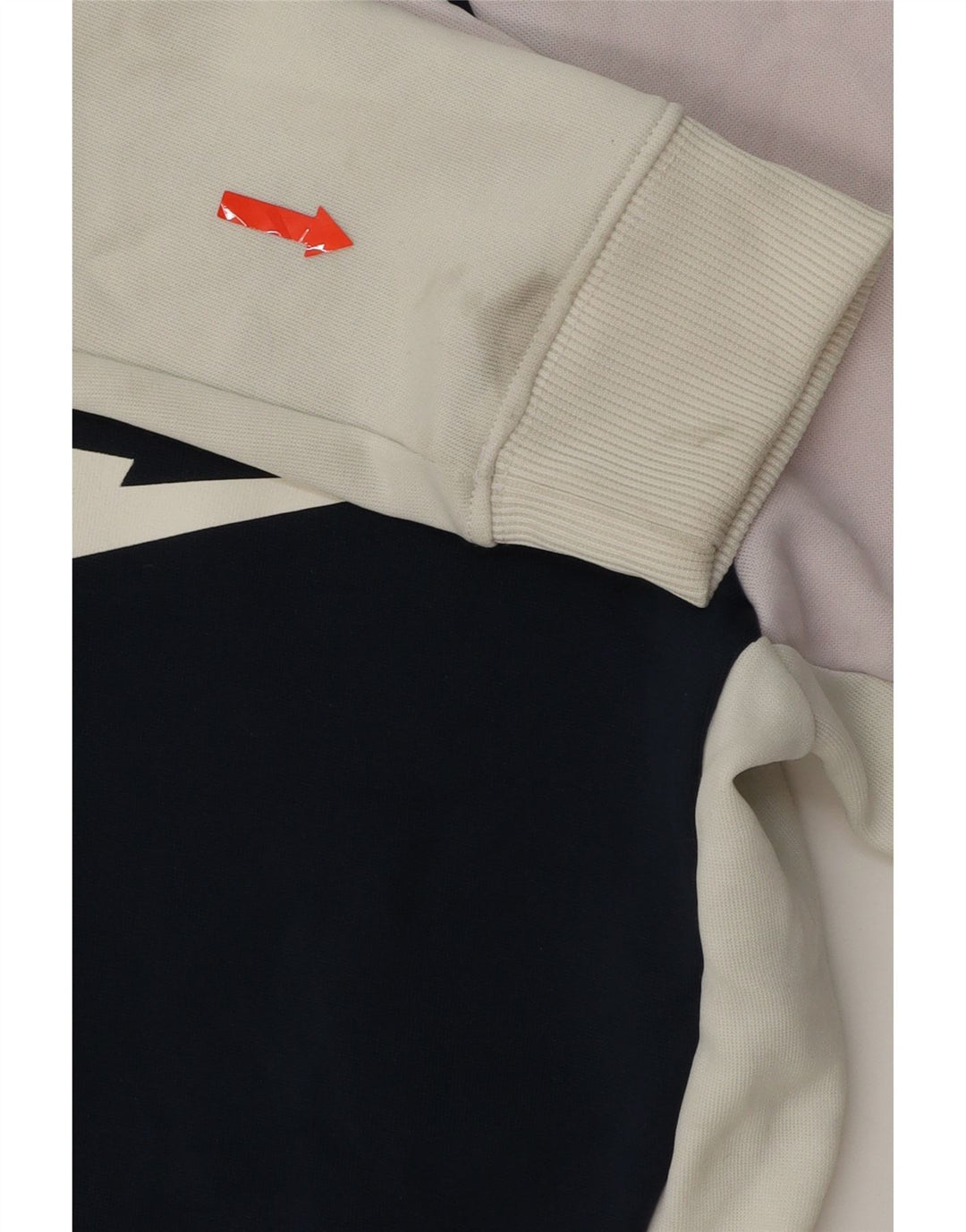 NIKE Mens Graphic Sweatshirt Jumper XS Multicoloured Colourblock Polyester Vintage Nike and Second-Hand Nike from Messina Hembry 