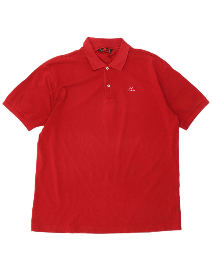 Kappa herre poloshirt 3XL rød bomuld
