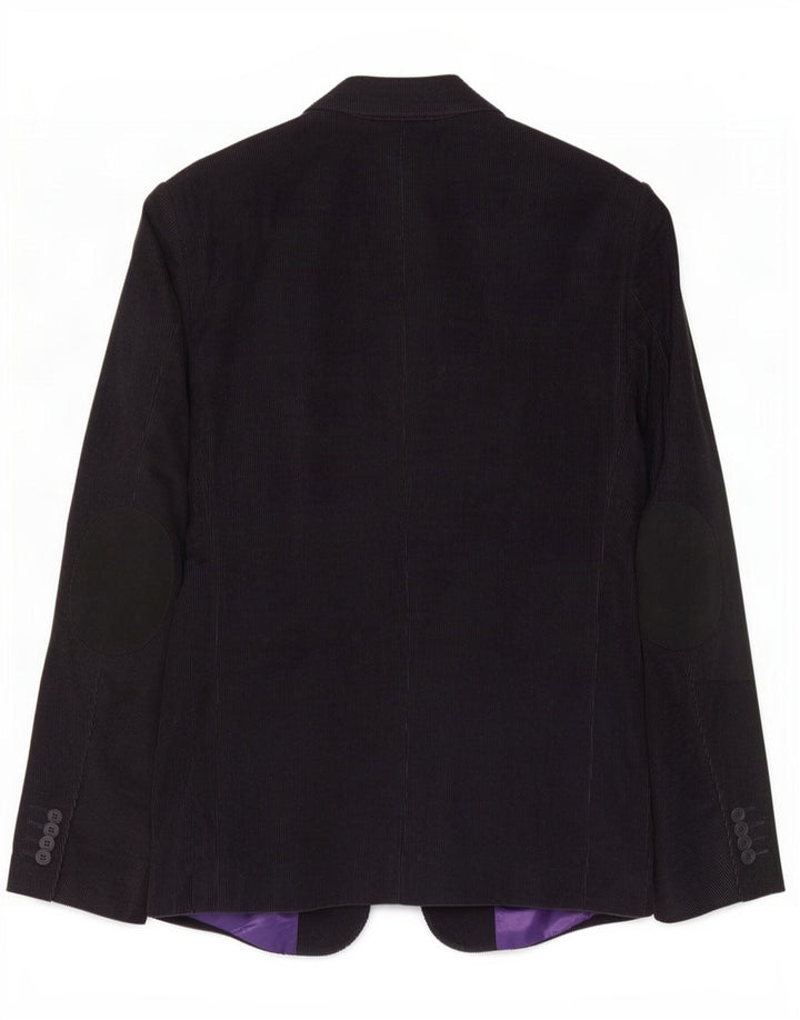 Feraud Herre 2-knaps Corduroy Blazer Jacket UK 40 Stor marineblå bomuld