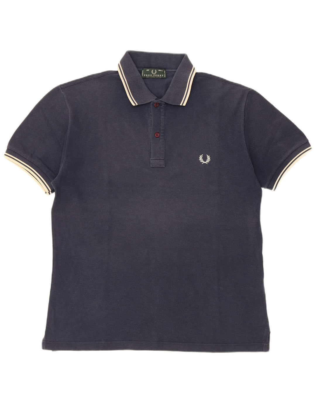 Fred Perry Herre poloshirt Medium marineblå stribet bomuld
