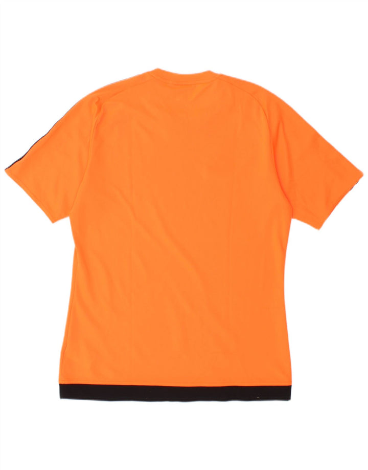 Adidas Herre Climalite T-Shirt Top Lille Orange Colourblock Polyester