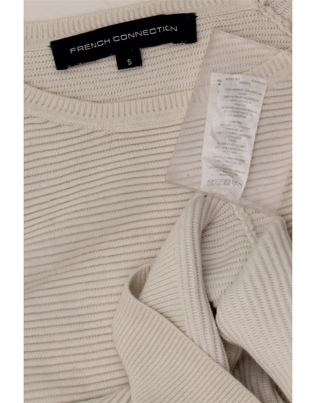FRANSK FORBINDELSE Dame Boat Neck Jumper Sweater UK 10 Small White