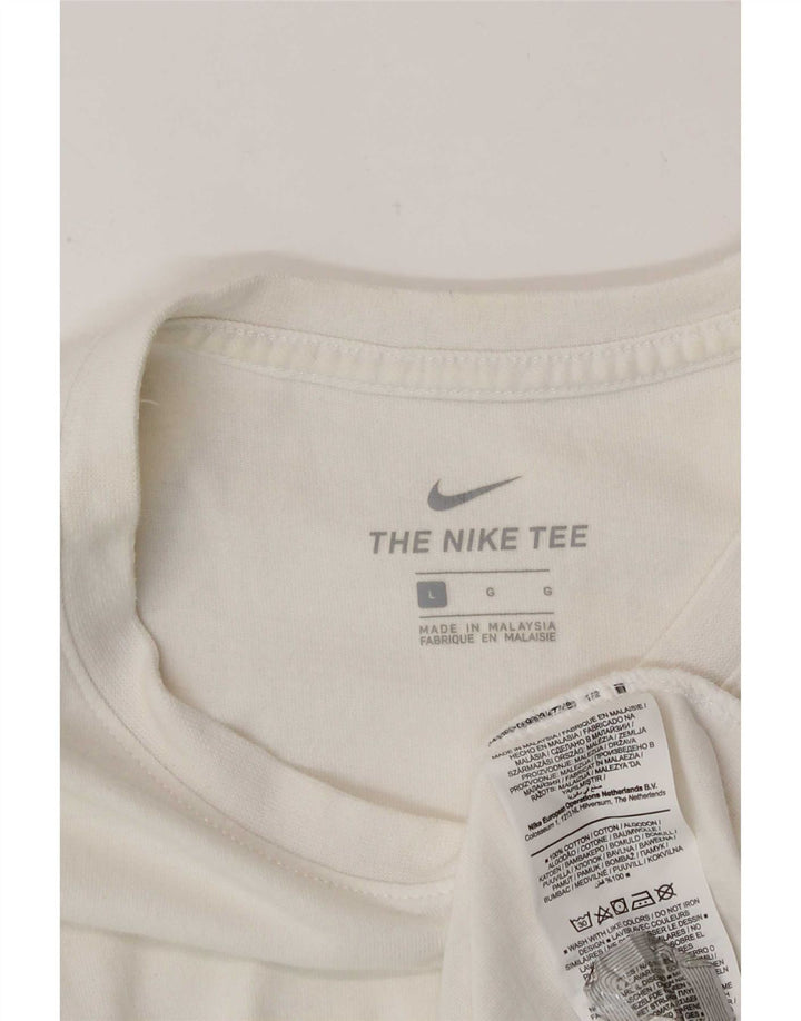 Nike T-shirt top til mænd, stor hvid bomuld
