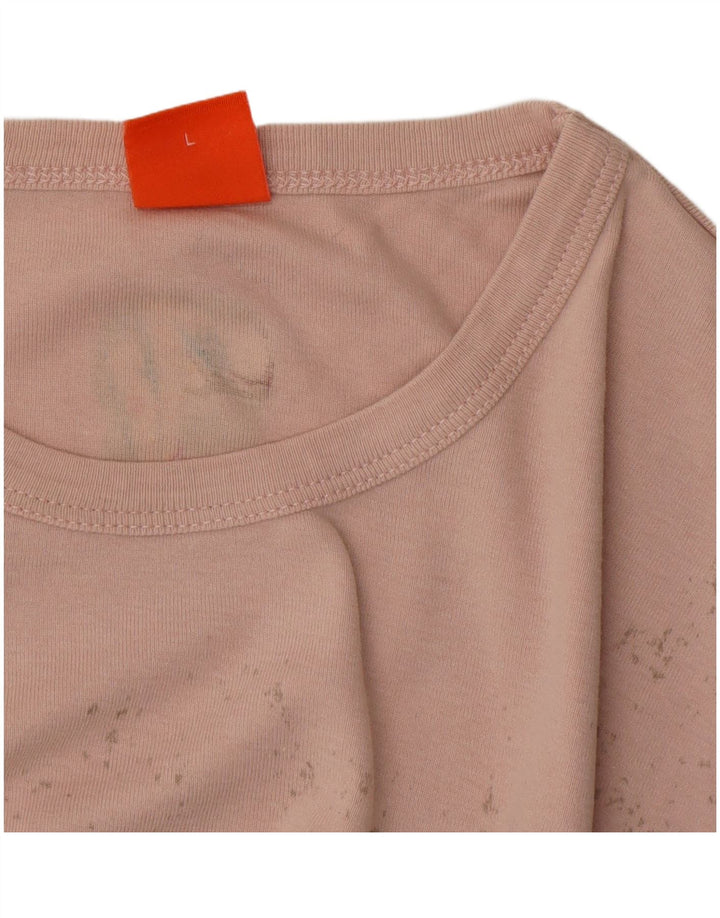 Hugo Boss Dame Grafisk T-Shirt Top UK 16 Large Pink