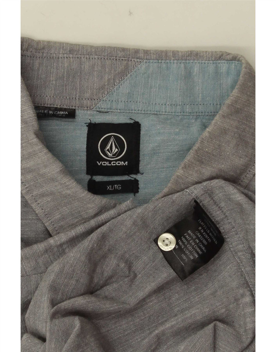 Volcom Herreskjorte XL Grå Bomuld